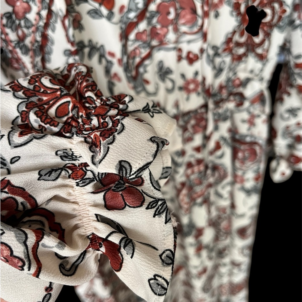 Banana Republic Women's Paisley Print Dress - Cream and Brown - Picture 7 of 8